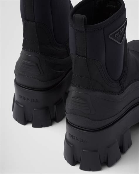 do prada monolith boots run small|Prada monolith gabardine boots.